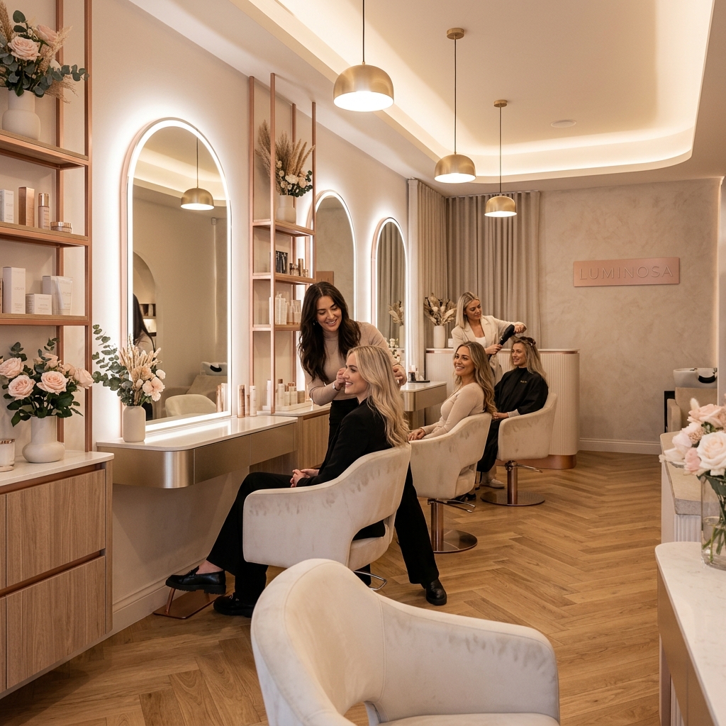 Inside Kusum's Hair and Beauty Studio — professional, warm and welcoming salon